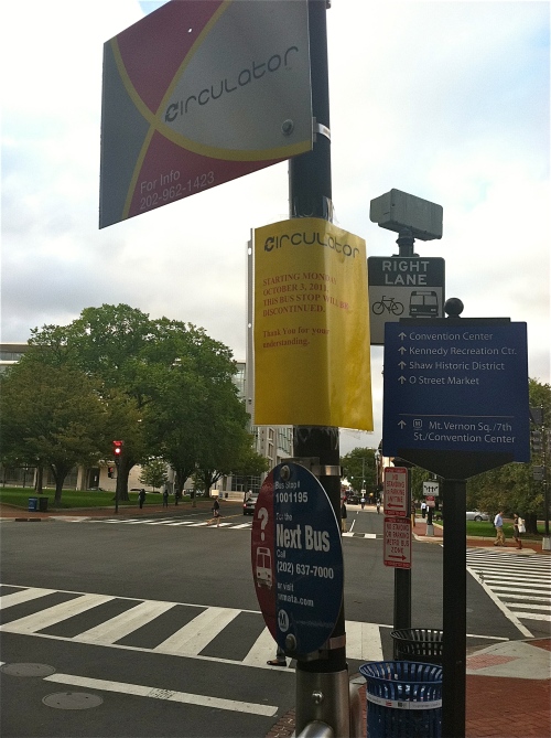 DC Circulator sign at 7th and Massachusetts Avenue, NW